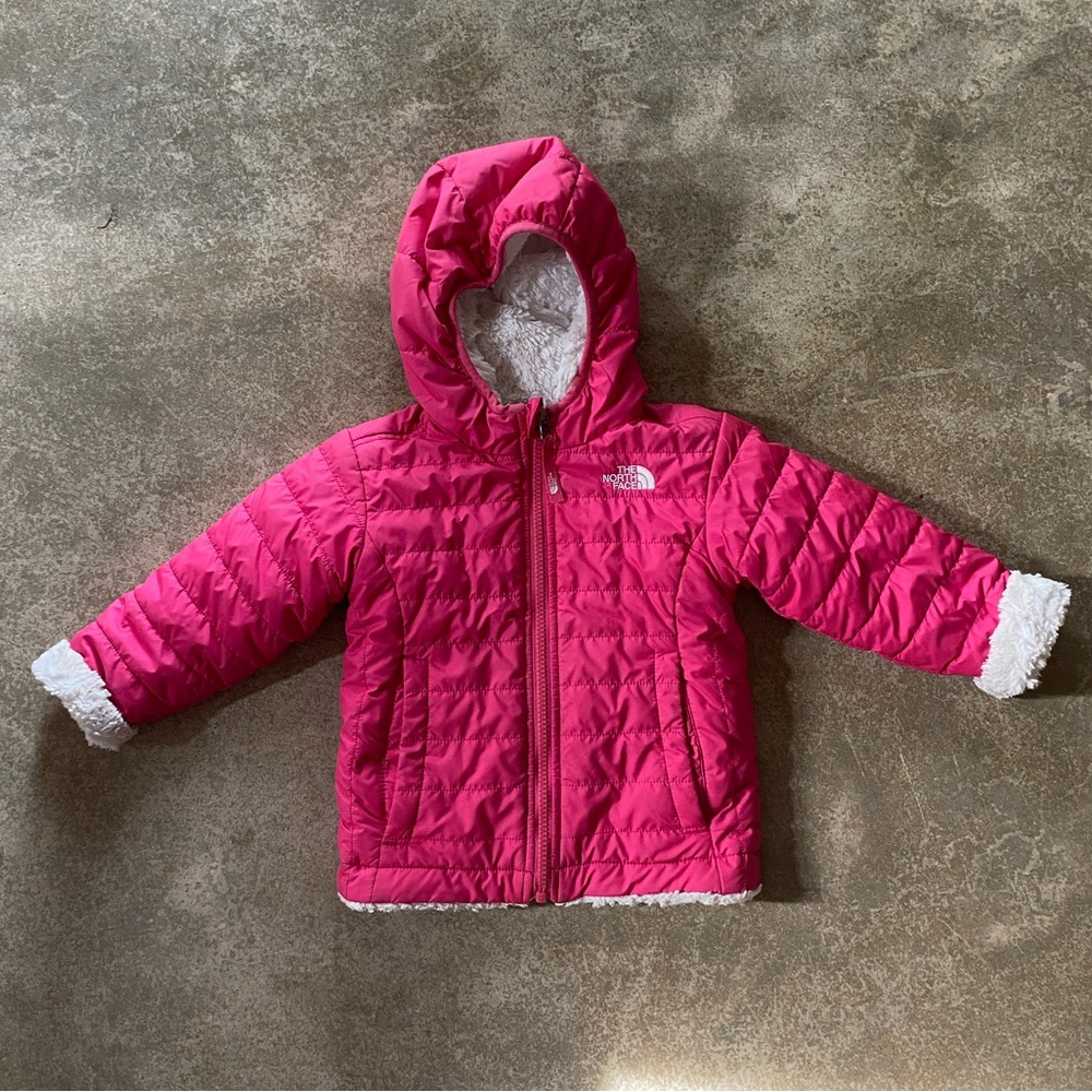 The North Face Fuchsia Quilted Jacket Toddler 2T Reversible